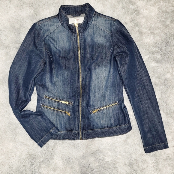 GUESS “Tamiko” Dark Wash Denim Jacket, Size M, NWT - Picture 1 of 5
